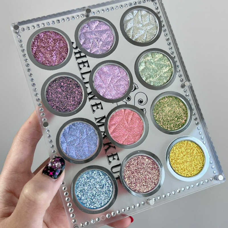 Stray Birds Pressed Flakes Eyeshadow  Acryalic Palette 1g